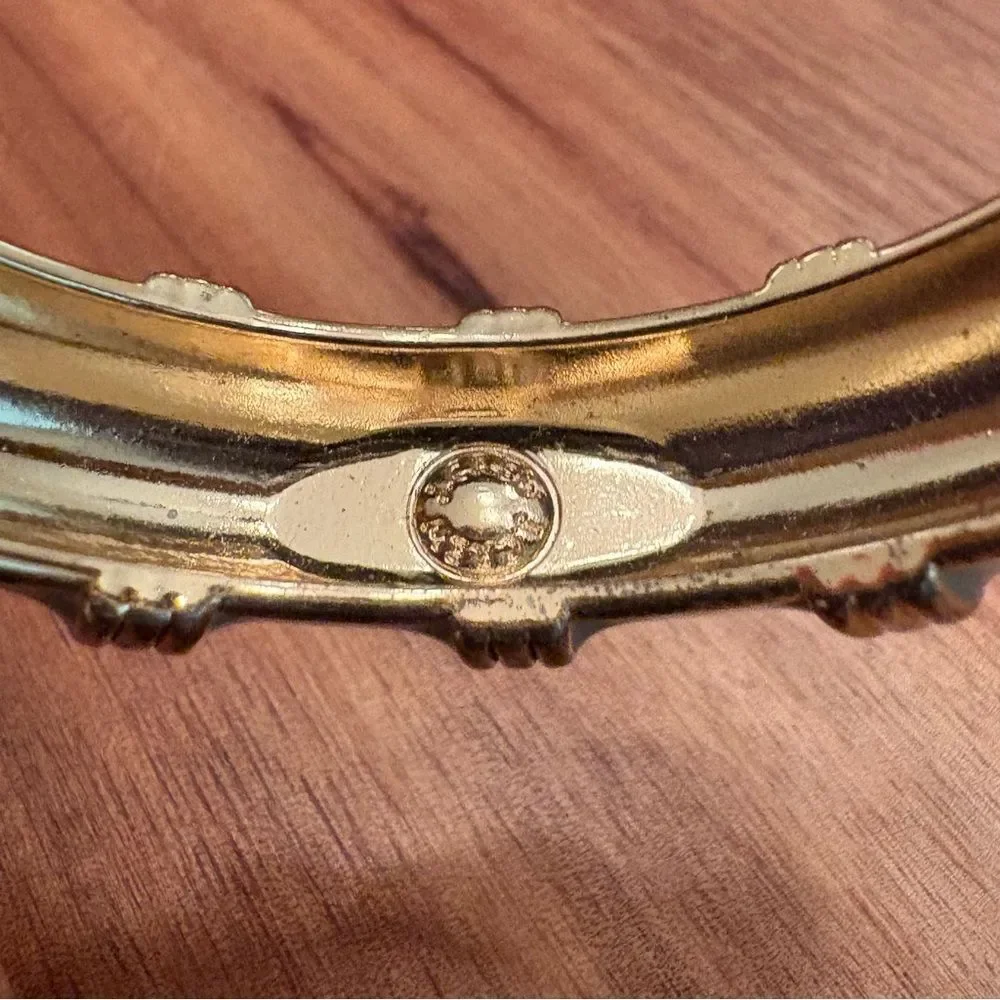 J.Crew | Hinge Grey Enamel Bangle | 2.5” Diameter